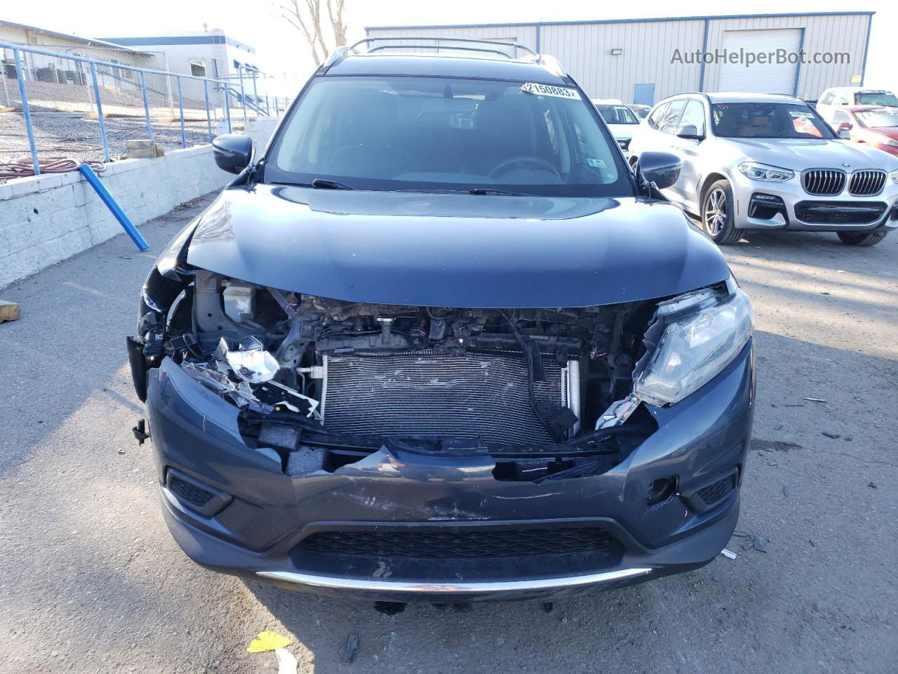 2016 Nissan Rogue S Синий vin: JN8AT2MV4GW152999