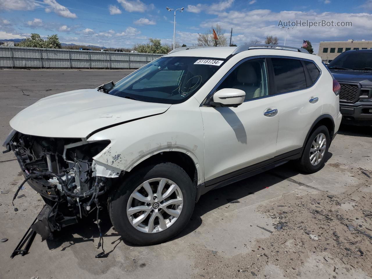 2018 Nissan Rogue S White vin: JN8AT2MV4JW308370