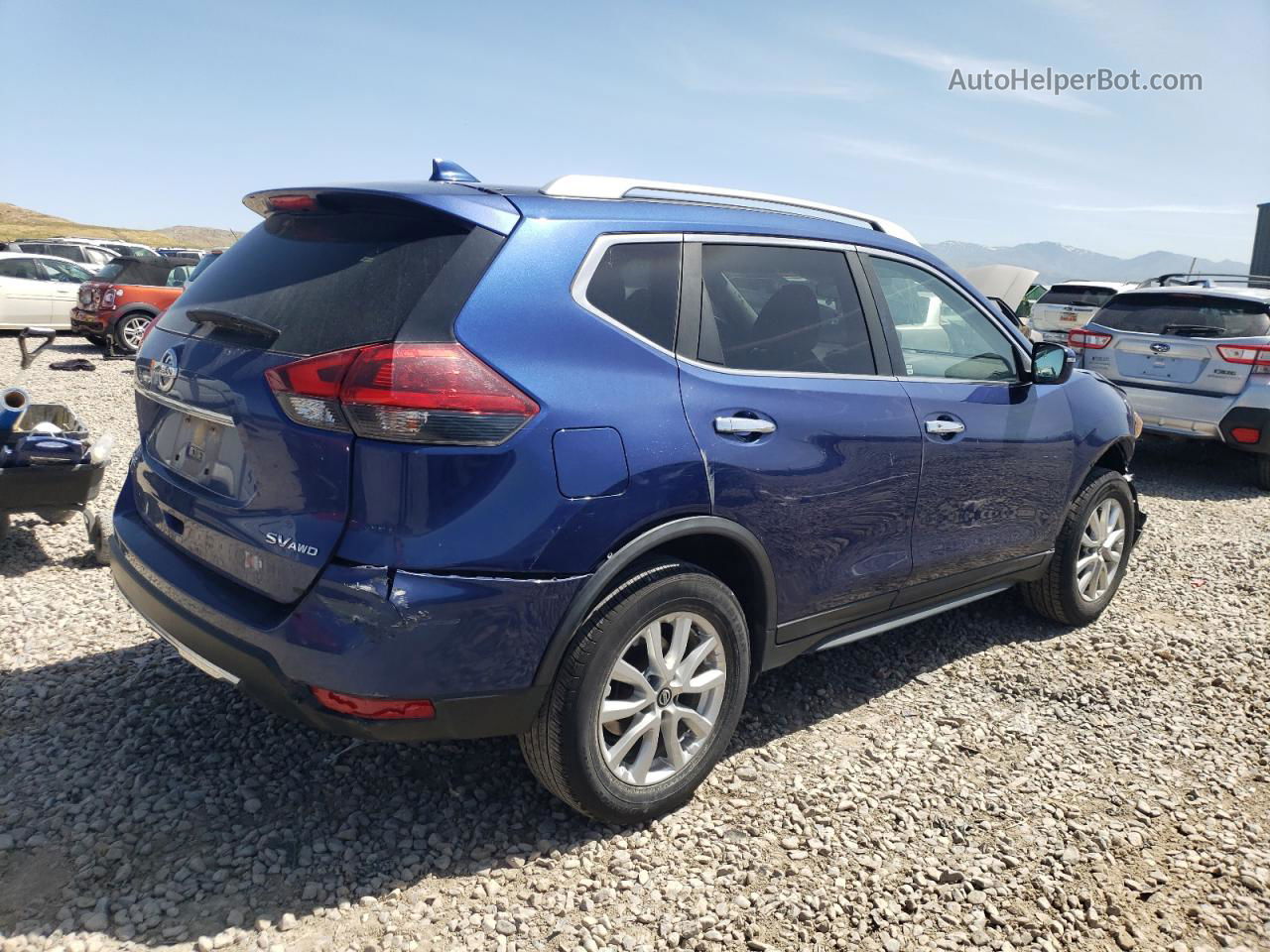 2018 Nissan Rogue S Синий vin: JN8AT2MV4JW316601