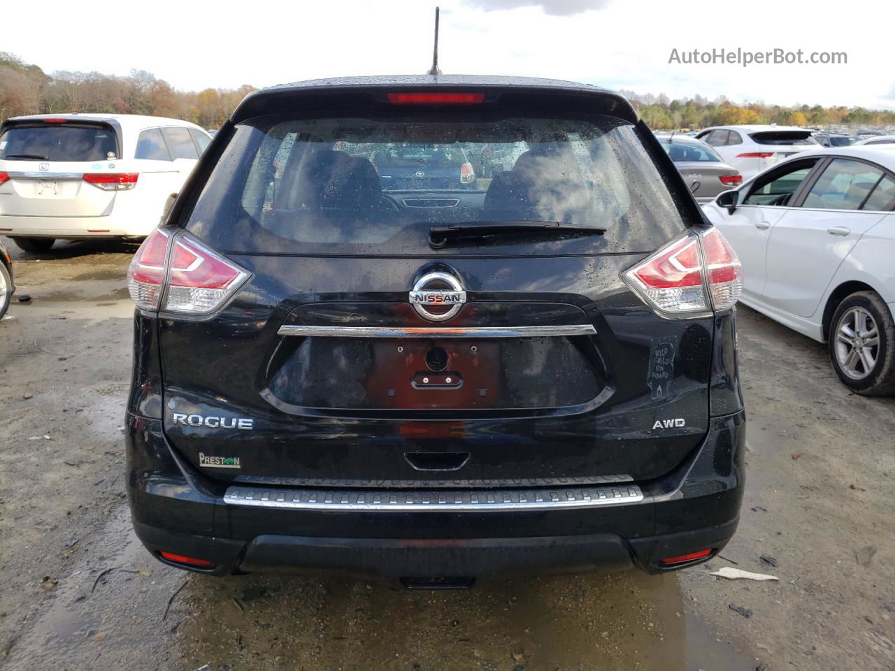 2016 Nissan Rogue S Черный vin: JN8AT2MV6GW131409