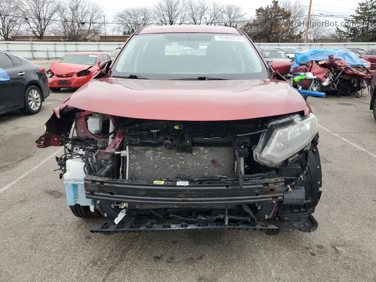 2016 Nissan Rogue S Red vin: JN8AT2MV6GW148596