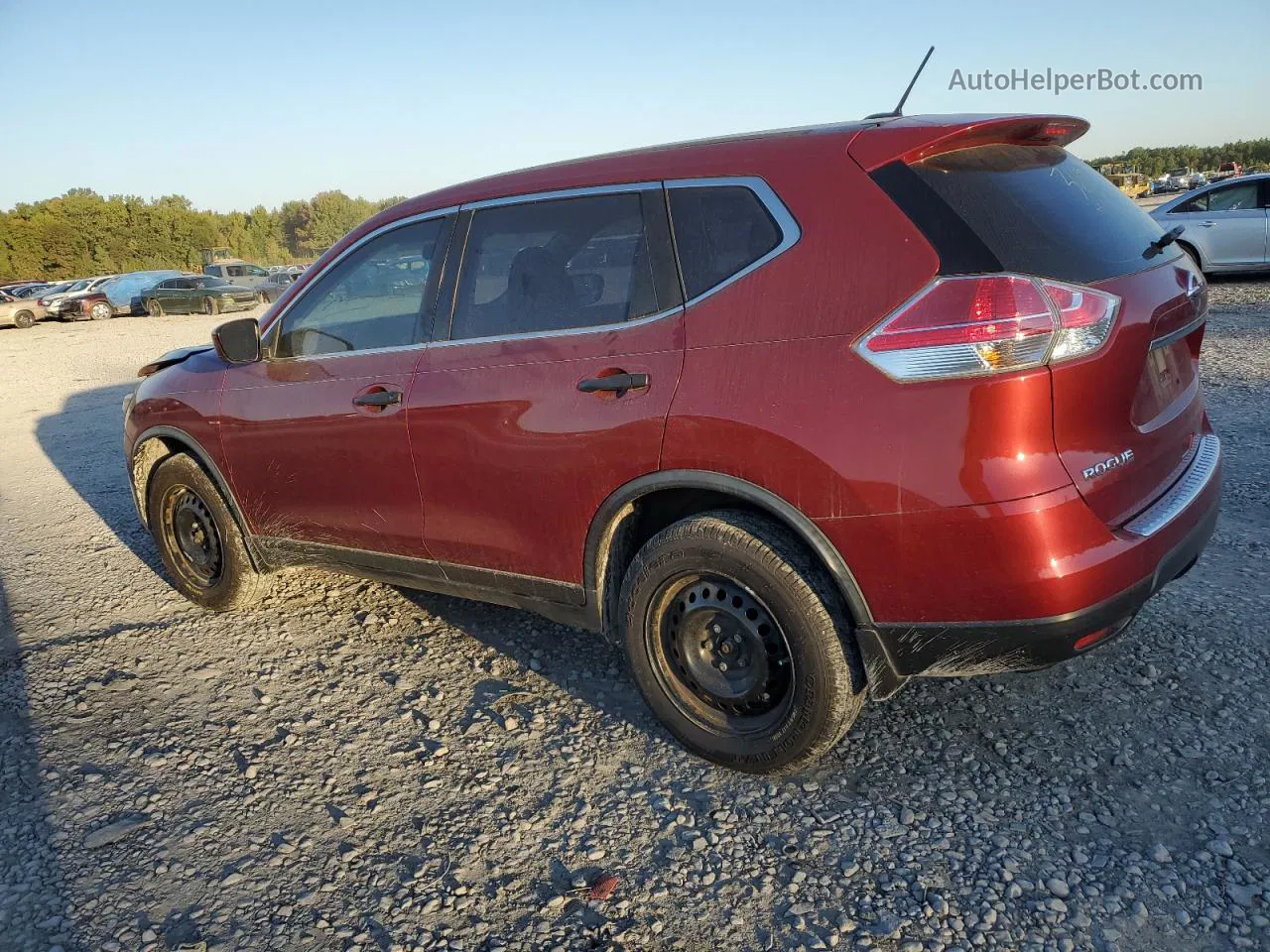 2016 Nissan Rogue S Red vin: JN8AT2MV7GW130799