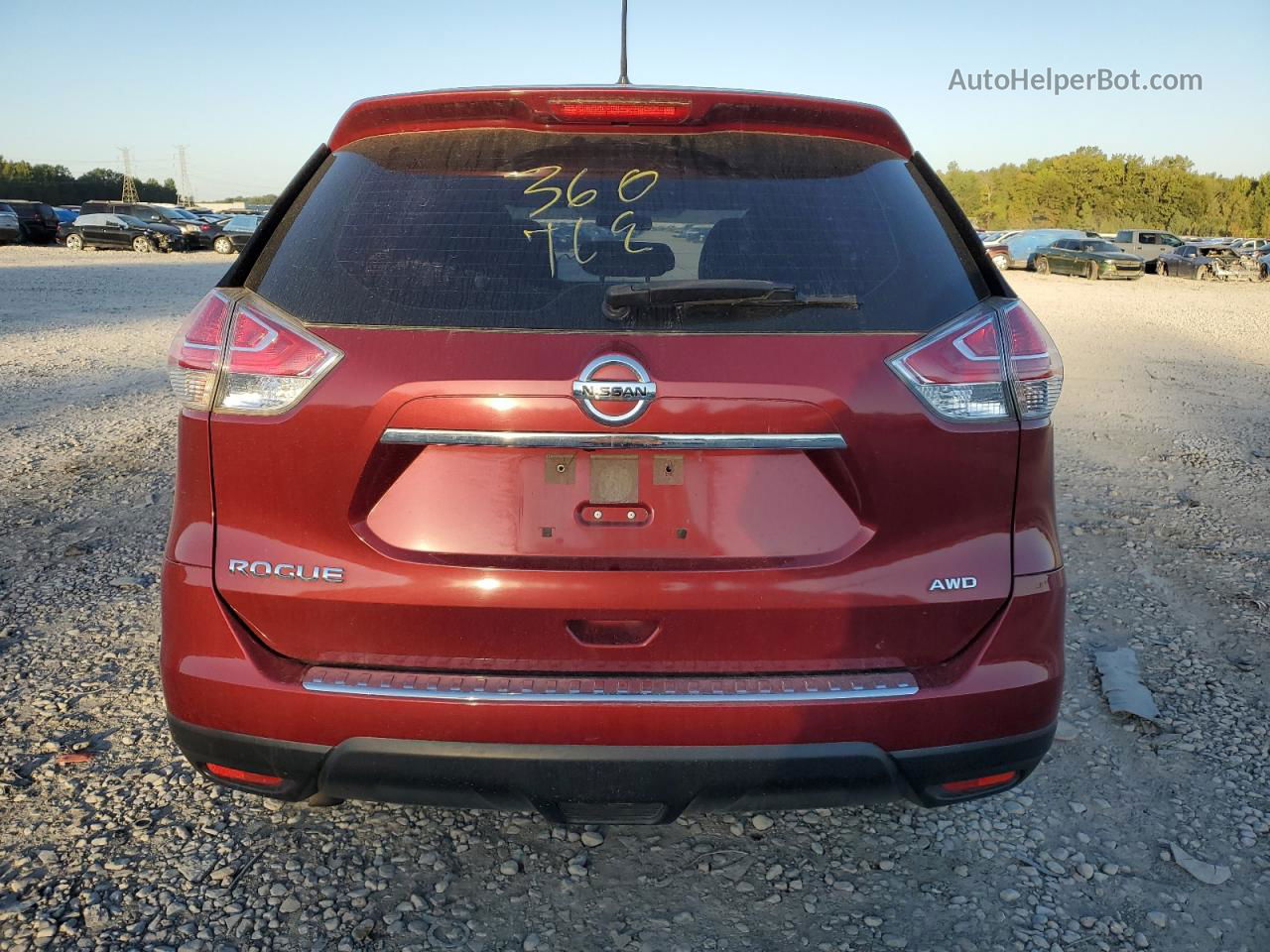 2016 Nissan Rogue S Red vin: JN8AT2MV7GW130799