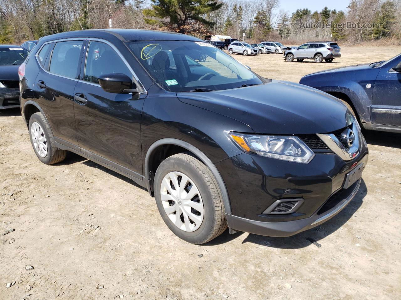 2016 Nissan Rogue S Black vin: JN8AT2MV7GW130947