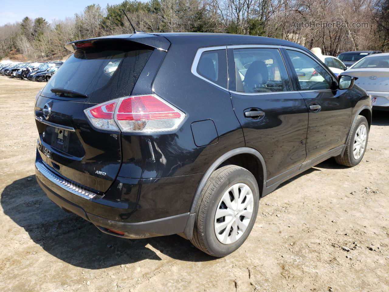 2016 Nissan Rogue S Черный vin: JN8AT2MV7GW130947