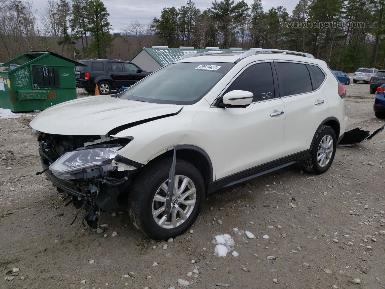 2018 Nissan Rogue S Белый vin: JN8AT2MV7JW351696