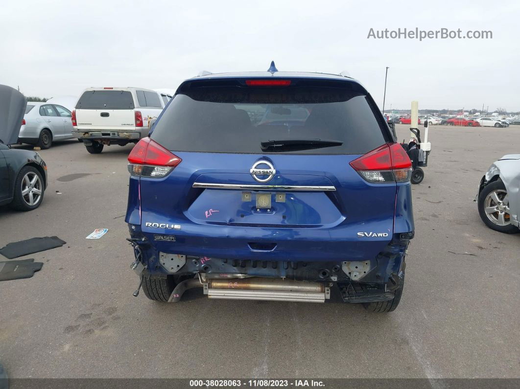 2018 Nissan Rogue Sv Синий vin: JN8AT2MV9JW320658