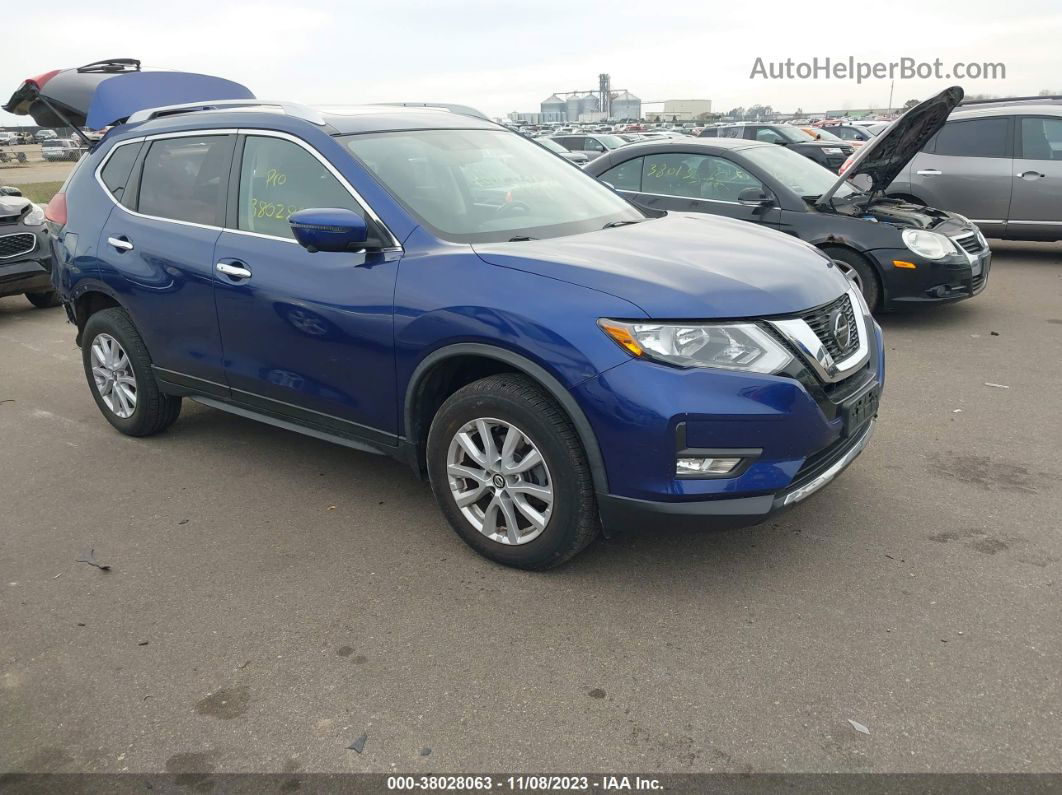 2018 Nissan Rogue Sv Blue vin: JN8AT2MV9JW320658