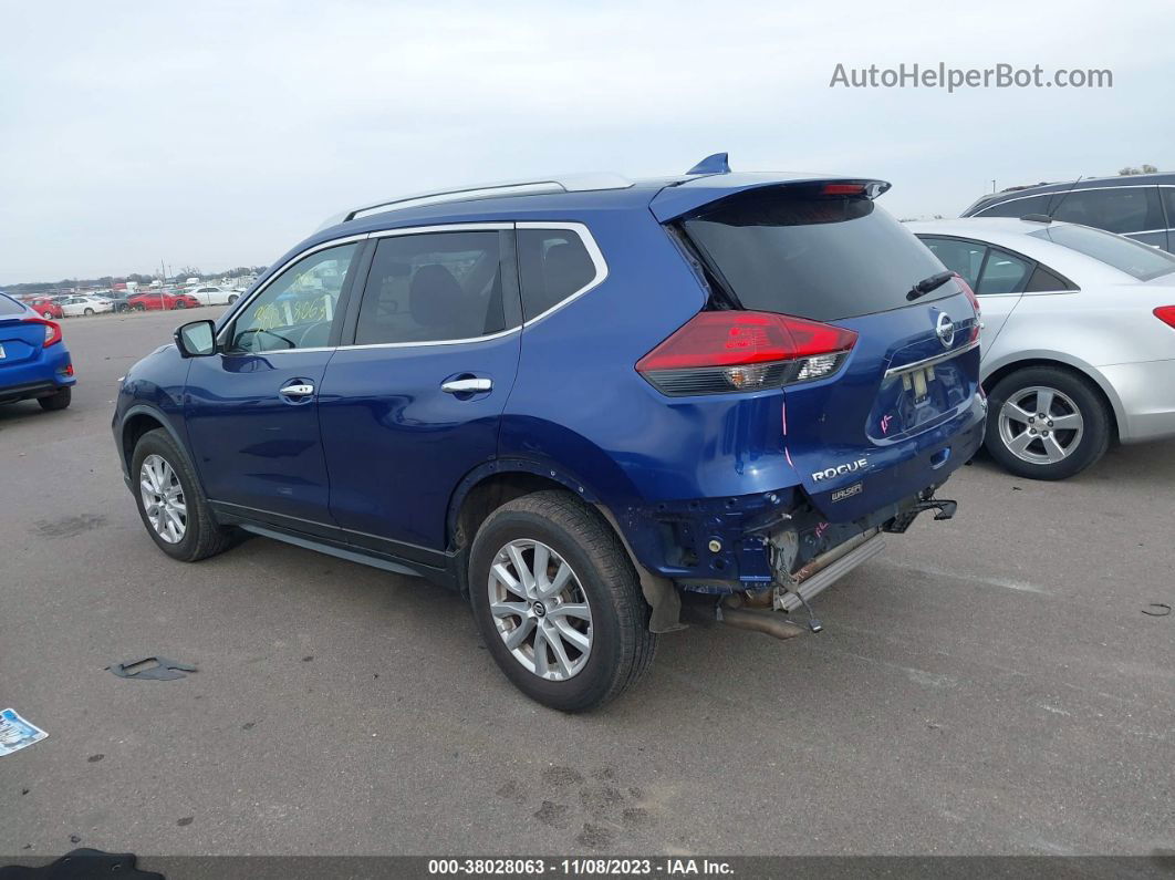 2018 Nissan Rogue Sv Синий vin: JN8AT2MV9JW320658