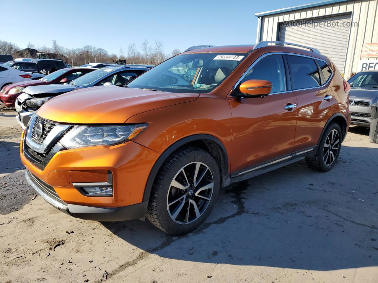 2018 Nissan Rogue S Orange vin: JN8AT2MV9JW322734