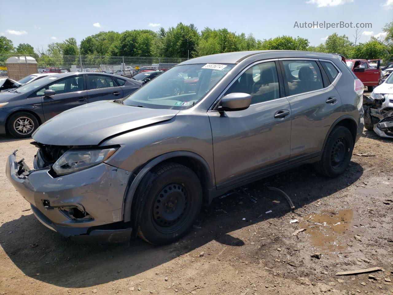 2016 Nissan Rogue S Silver vin: JN8AT2MVXGW135267