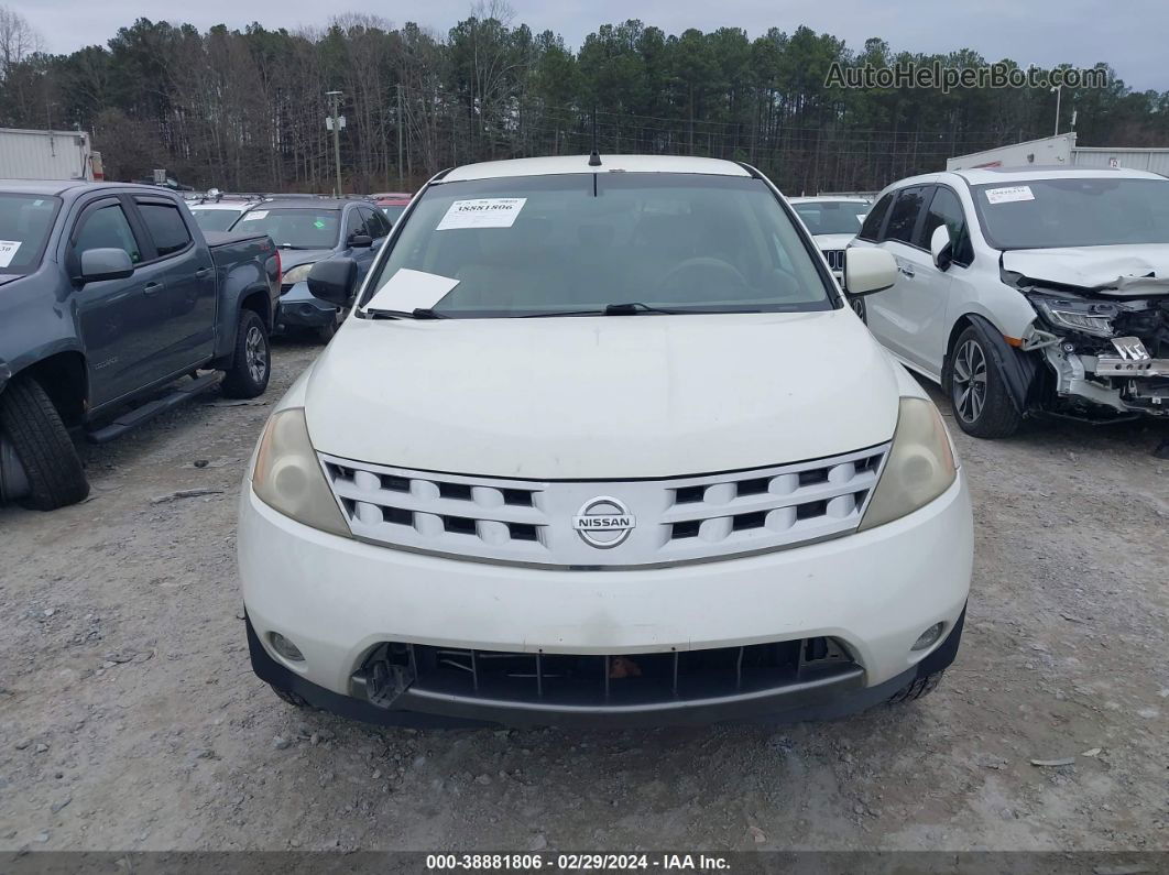 2004 Nissan Murano Sl/se White vin: JN8AZ08T04W226295