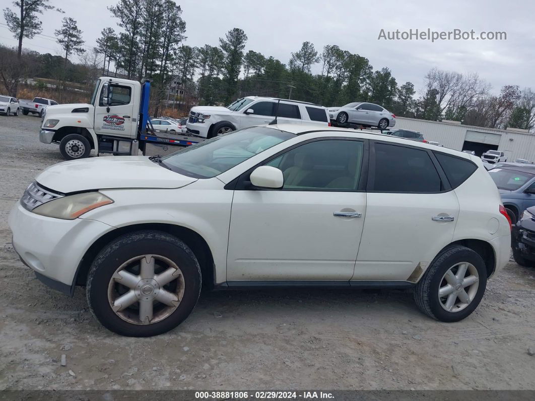 2004 Nissan Murano Sl/se White vin: JN8AZ08T04W226295