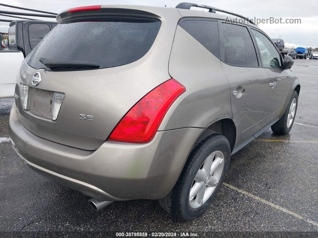 2004 Nissan Murano Se Brown vin: JN8AZ08T14W208176