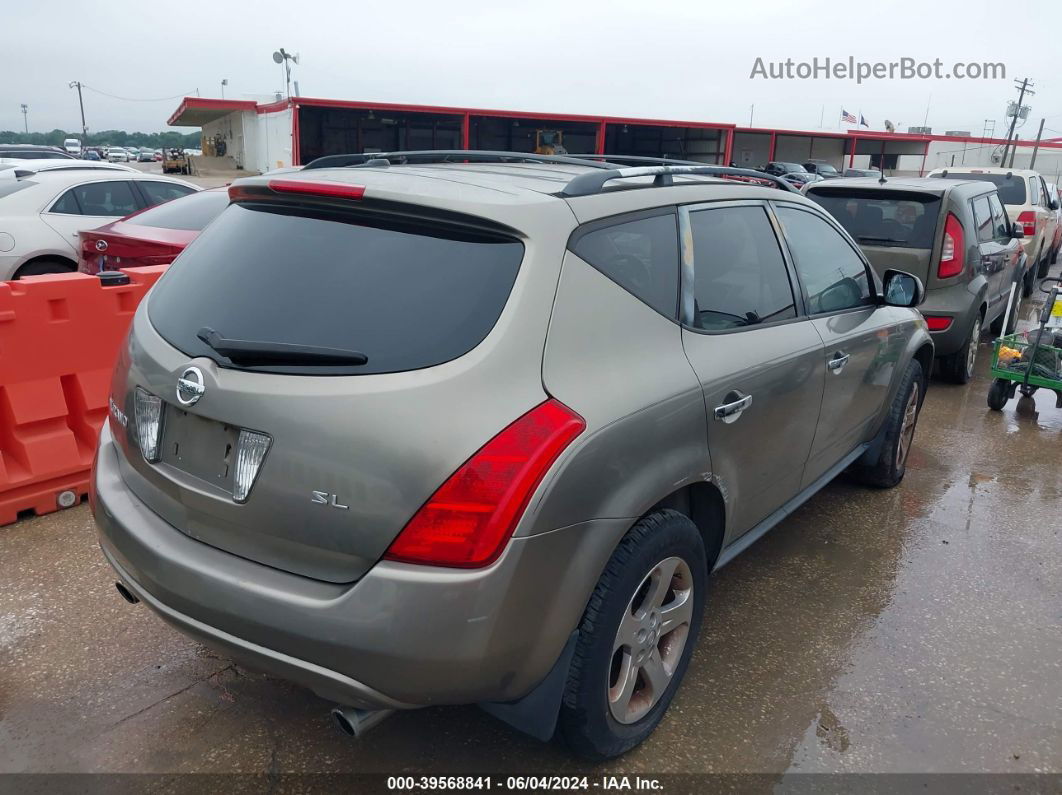 2004 Nissan Murano Sl Gold vin: JN8AZ08T14W223437