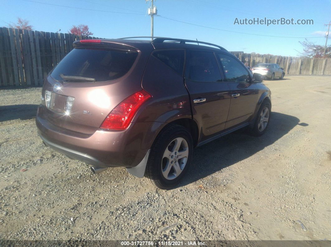 2004 Nissan Murano Sl Purple vin: JN8AZ08T94W217658