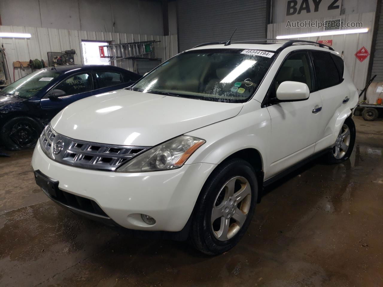 2004 Nissan Murano Sl White vin: JN8AZ08W24W308622