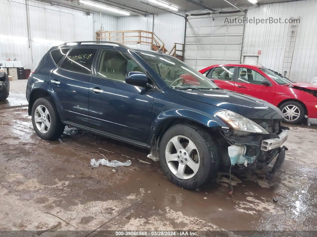 2004 Nissan Murano Sl Blue vin: JN8AZ08W34W336106