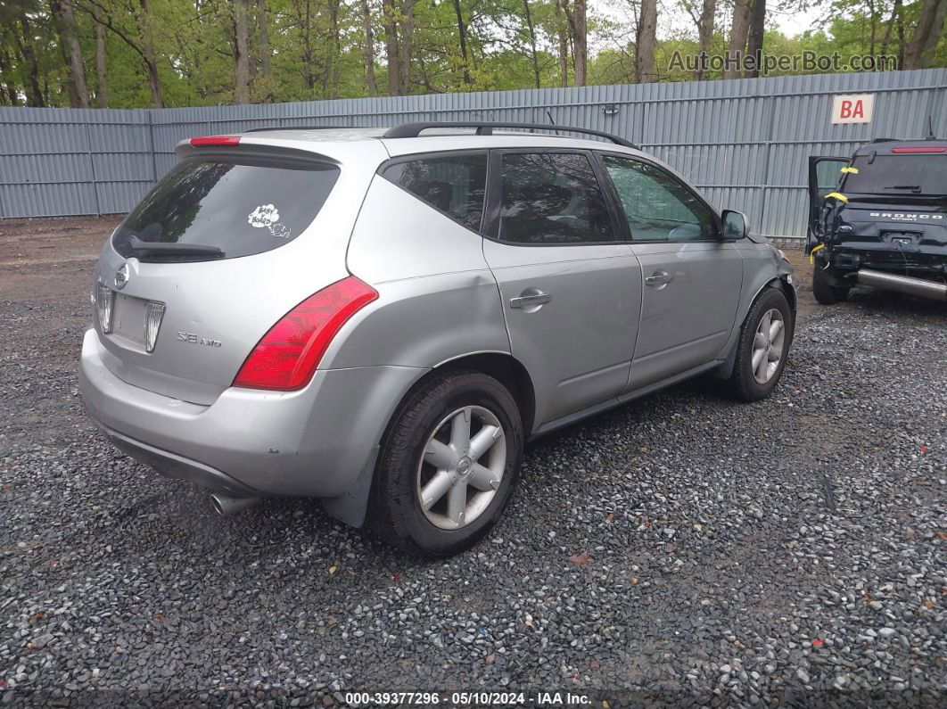 2004 Nissan Murano Se Silver vin: JN8AZ08W34W340253