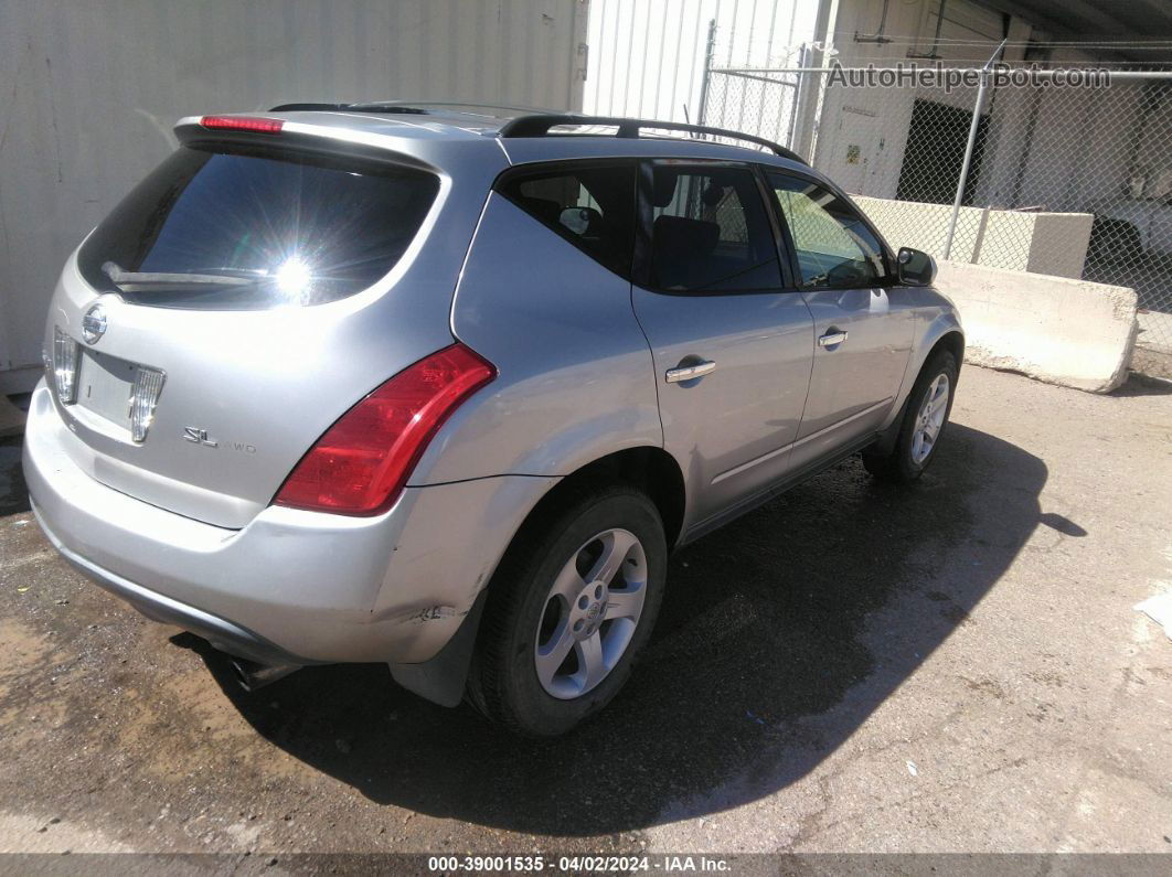 2004 Nissan Murano Sl Silver vin: JN8AZ08W44W327379