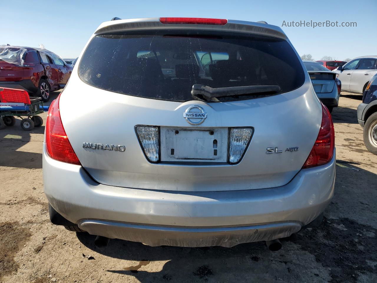 2004 Nissan Murano Sl Silver vin: JN8AZ08W54W322045