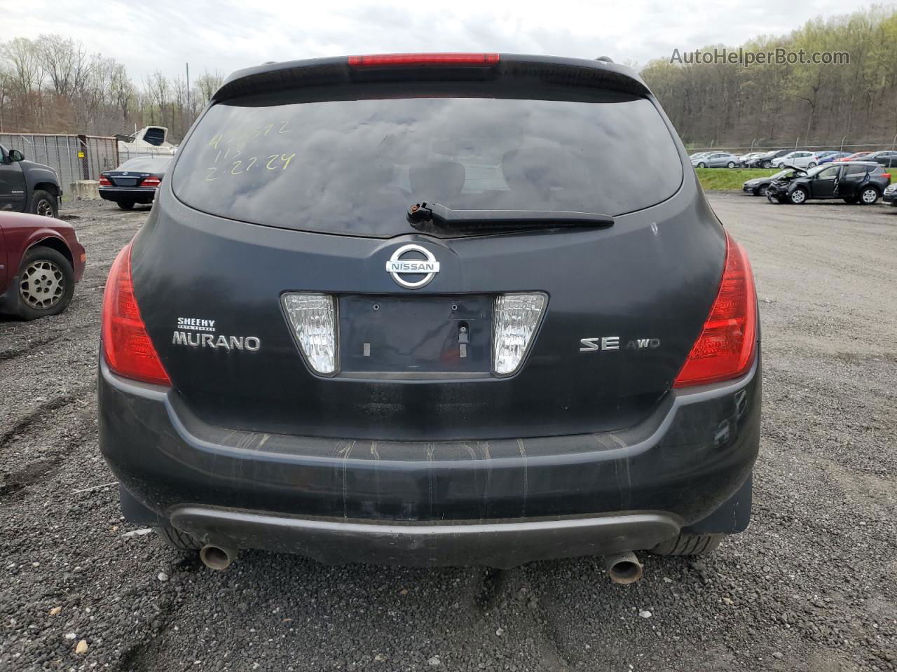 2004 Nissan Murano Sl Black vin: JN8AZ08W84W318863