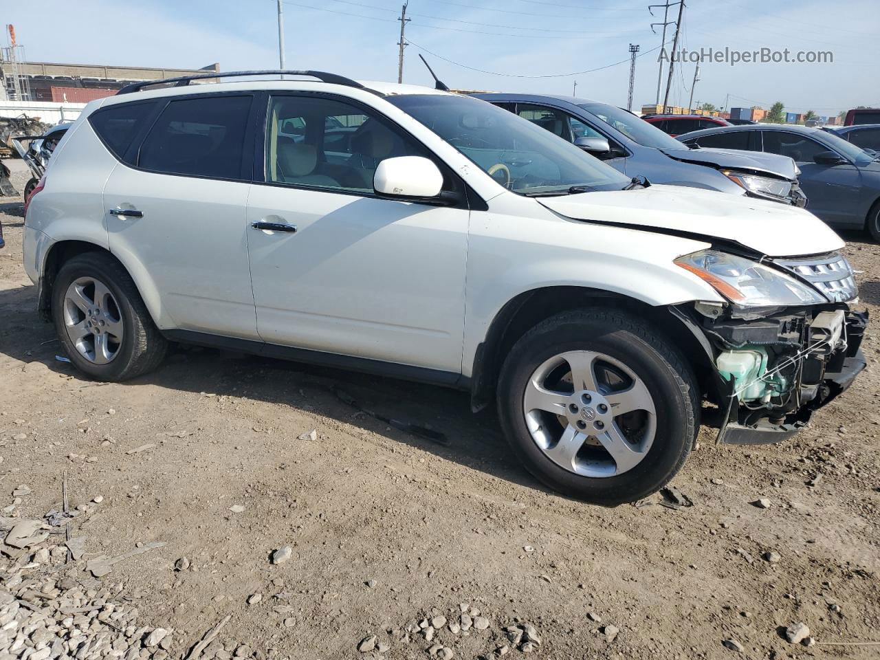 2004 Nissan Murano Sl White vin: JN8AZ08W94W303739