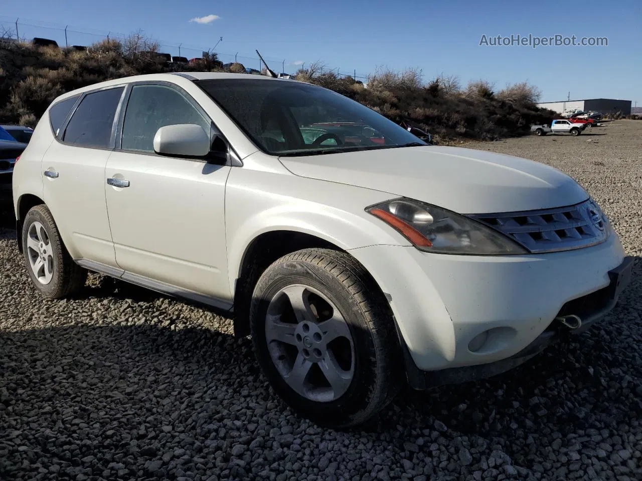 2004 Nissan Murano Sl White vin: JN8AZ08WX4W343439