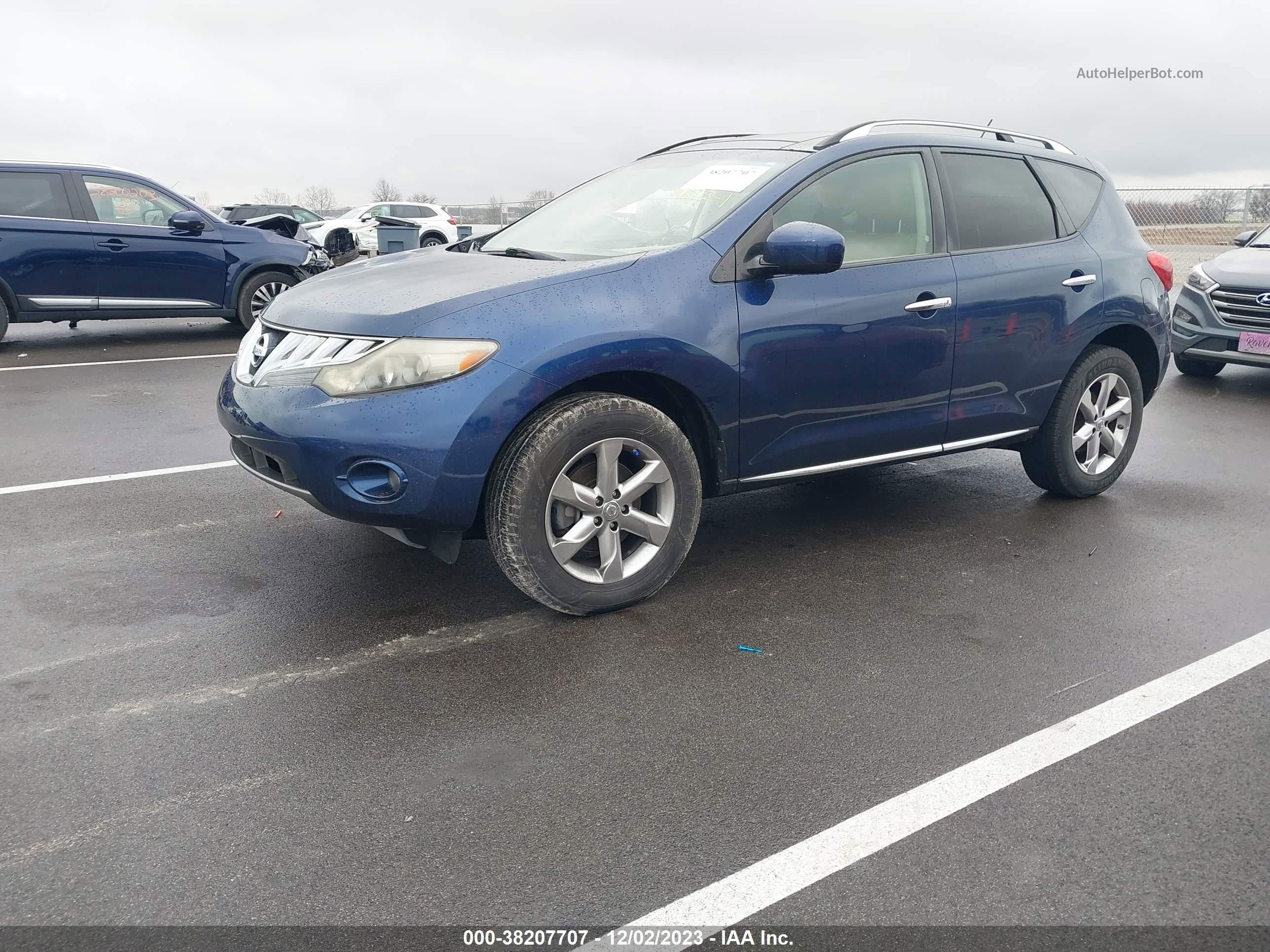 2010 Nissan Murano Sl Синий vin: JN8AZ1MU0AW014321