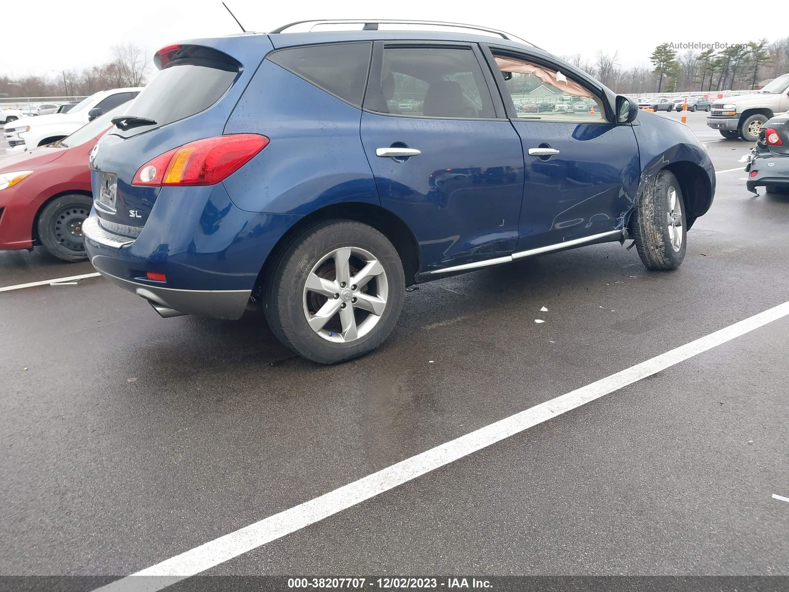 2010 Nissan Murano Sl Синий vin: JN8AZ1MU0AW014321