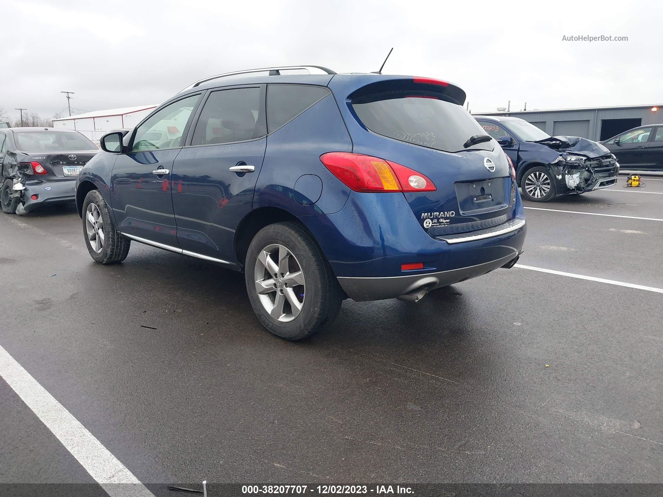 2010 Nissan Murano Sl Синий vin: JN8AZ1MU0AW014321