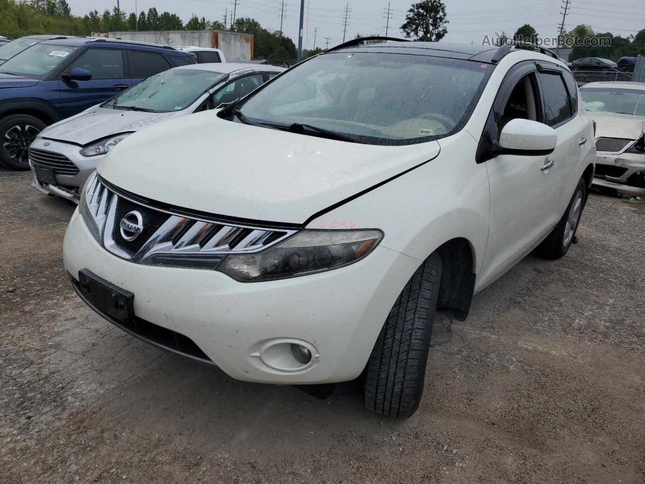 2010 Nissan Murano S White vin: JN8AZ1MU1AW001254