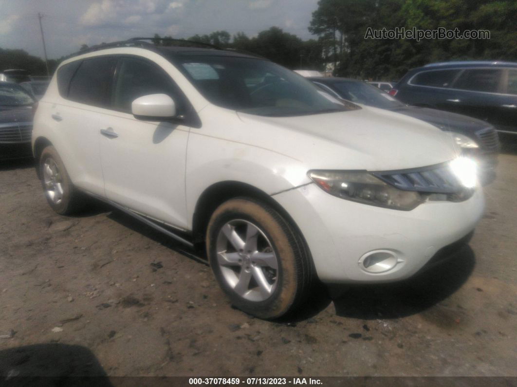 2010 Nissan Murano Sl White vin: JN8AZ1MU1AW006020