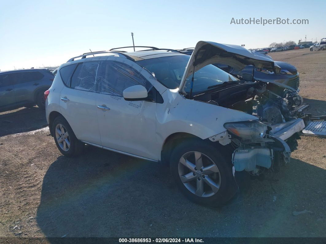 2010 Nissan Murano Sl White vin: JN8AZ1MU3AW014734