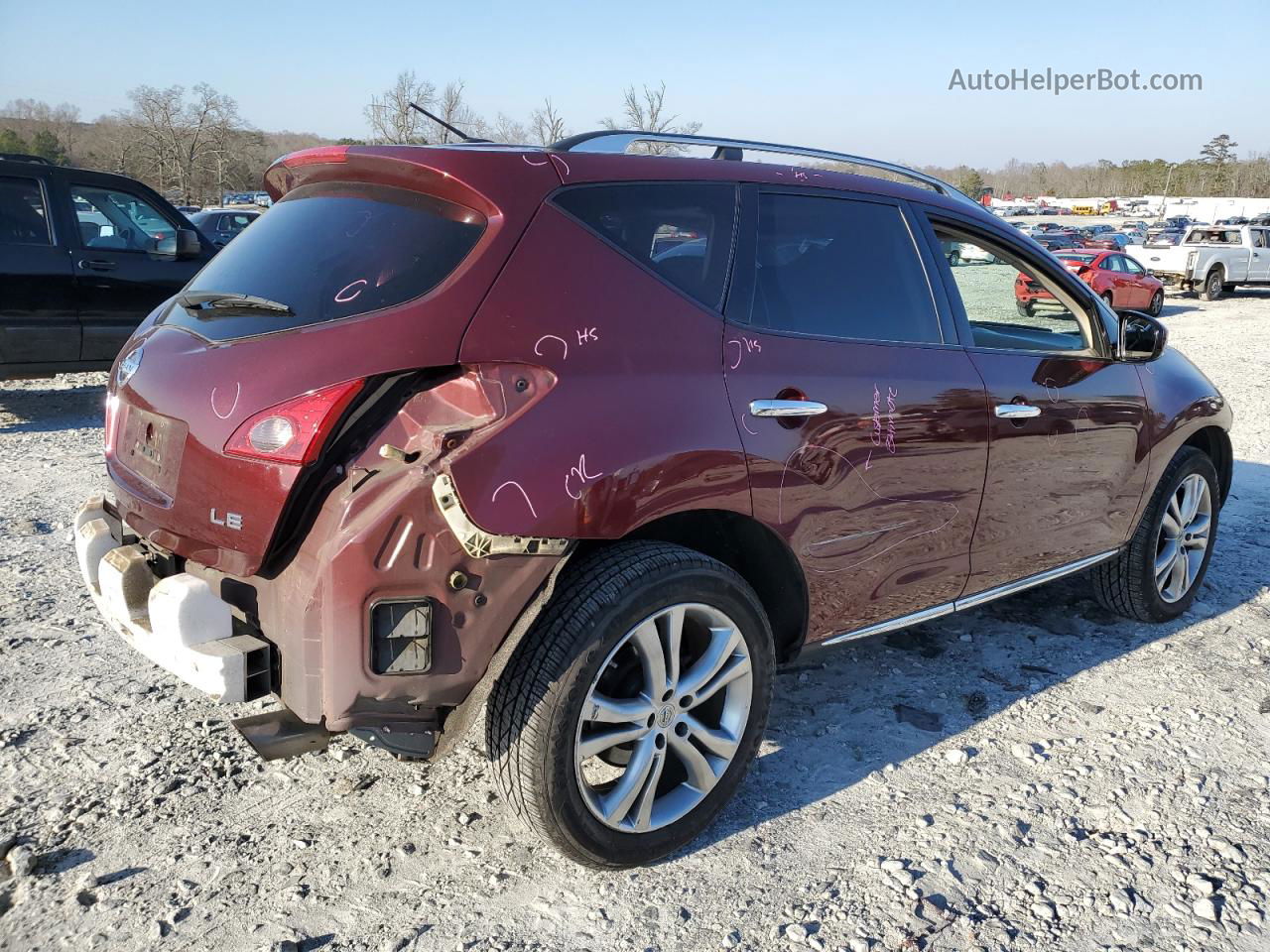 2010 Nissan Murano S Бордовый vin: JN8AZ1MU3AW015446