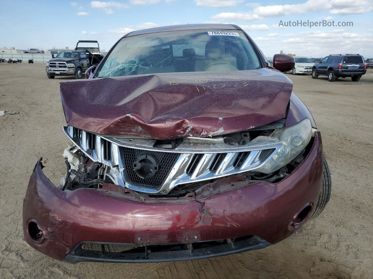 2010 Nissan Murano S Burgundy vin: JN8AZ1MU4AW007694