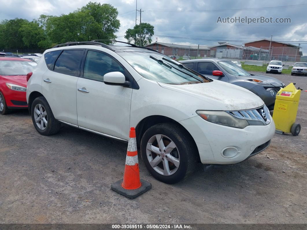 2010 Nissan Murano Sl White vin: JN8AZ1MU4AW007713