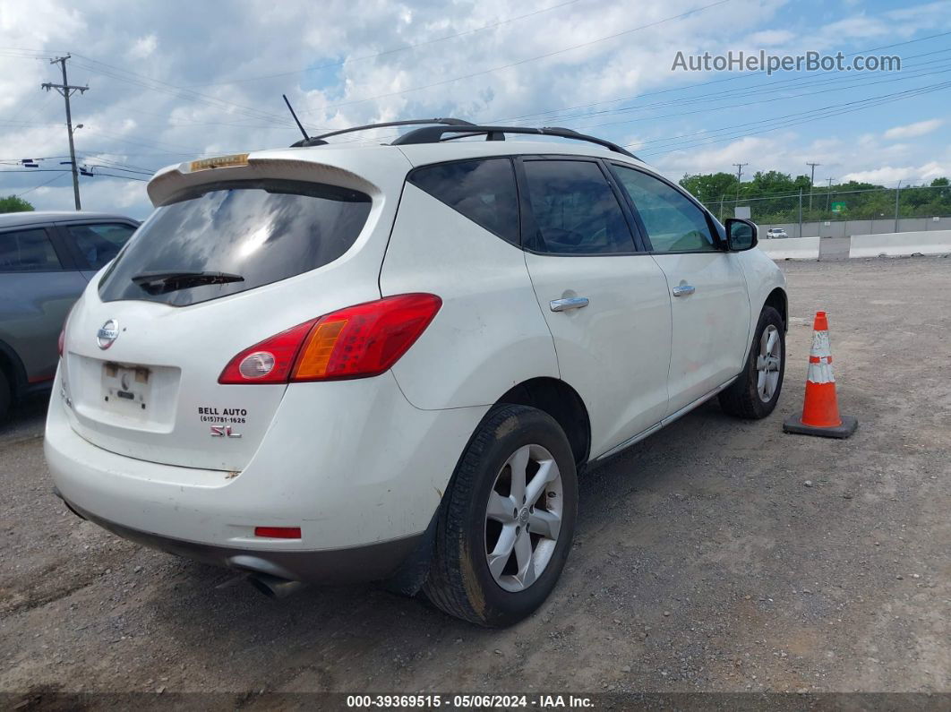 2010 Nissan Murano Sl White vin: JN8AZ1MU4AW007713