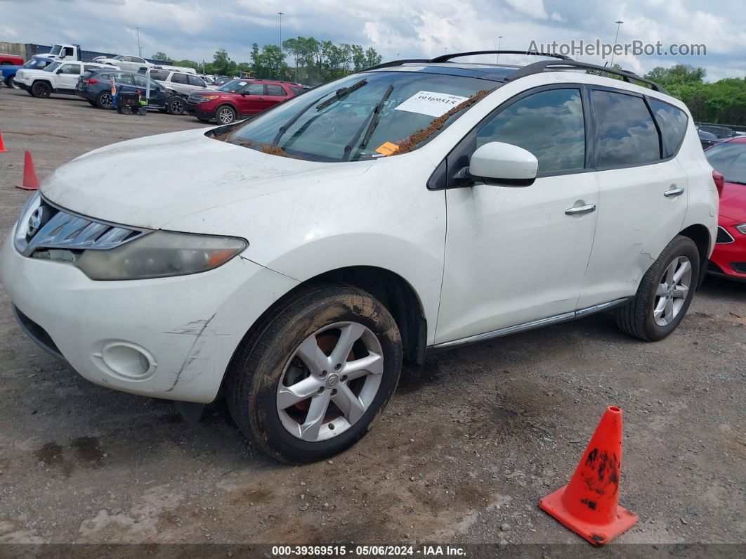 2010 Nissan Murano Sl White vin: JN8AZ1MU4AW007713