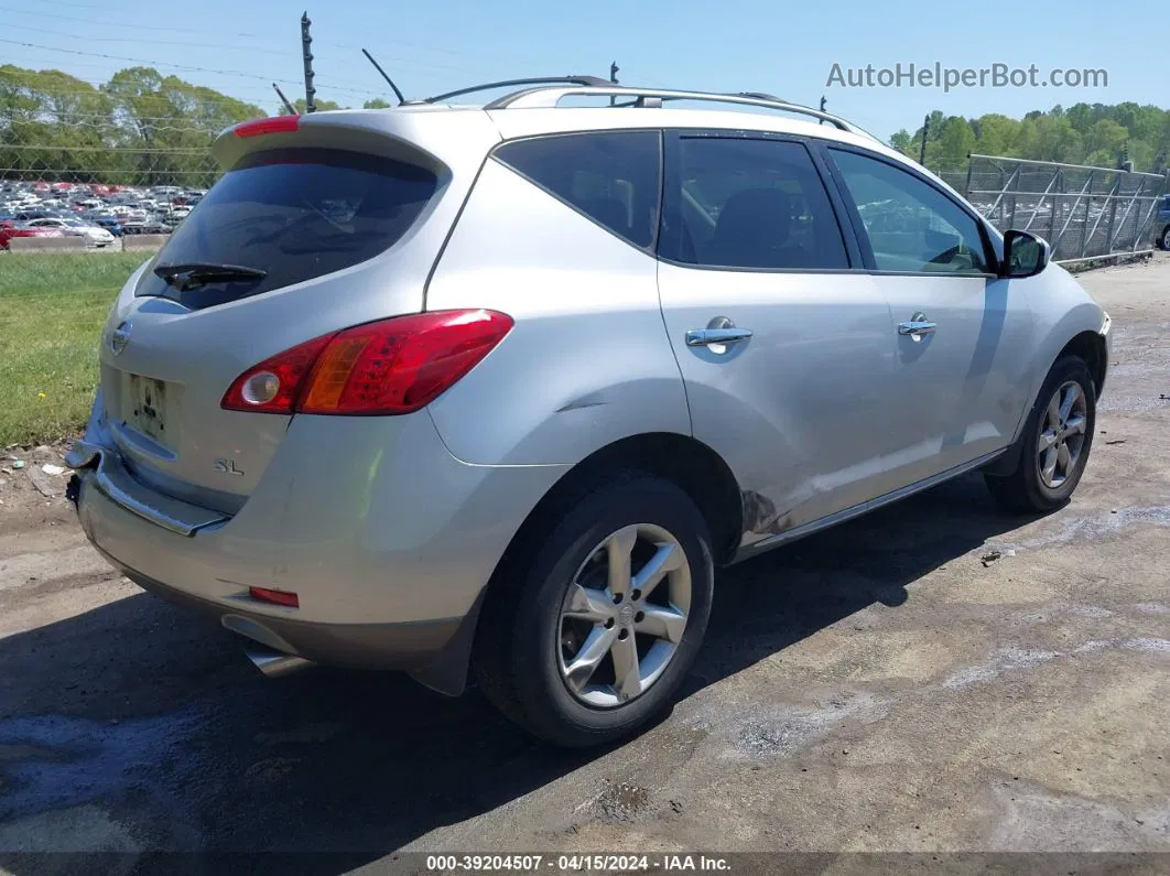 2010 Nissan Murano Sl Silver vin: JN8AZ1MU4AW014225