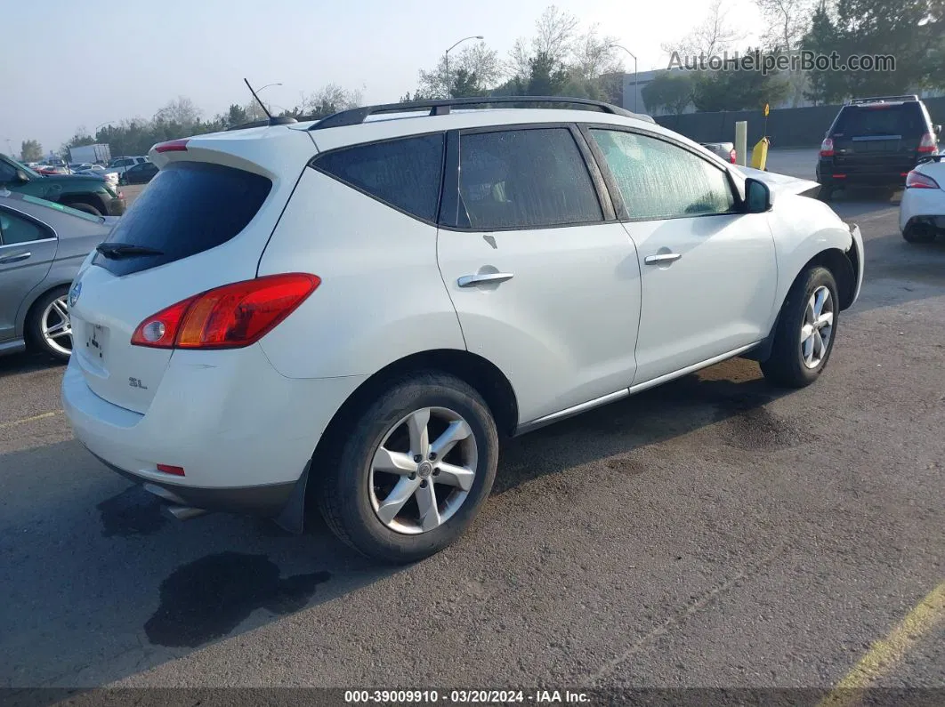 2010 Nissan Murano Sl White vin: JN8AZ1MU5AW000169