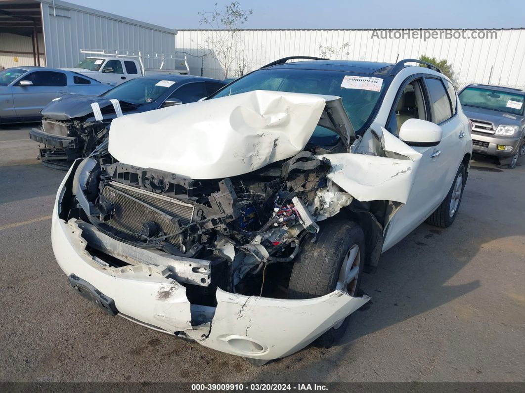 2010 Nissan Murano Sl White vin: JN8AZ1MU5AW000169