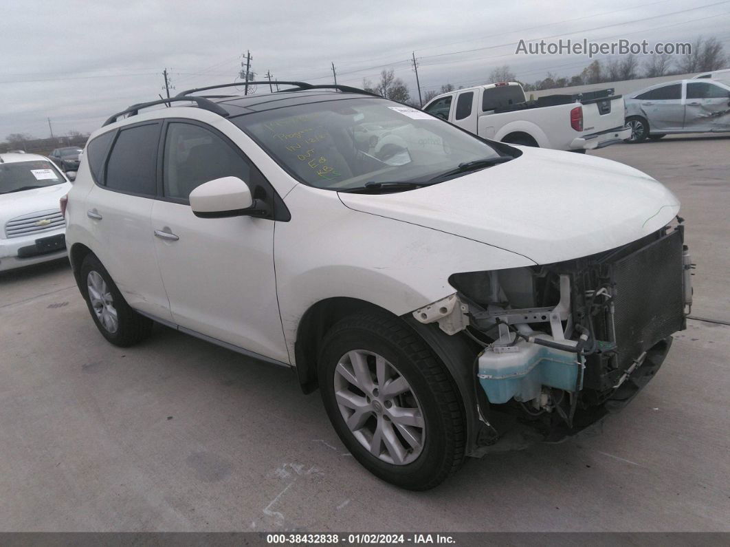 2011 Nissan Murano Sl White vin: JN8AZ1MU7BW058107