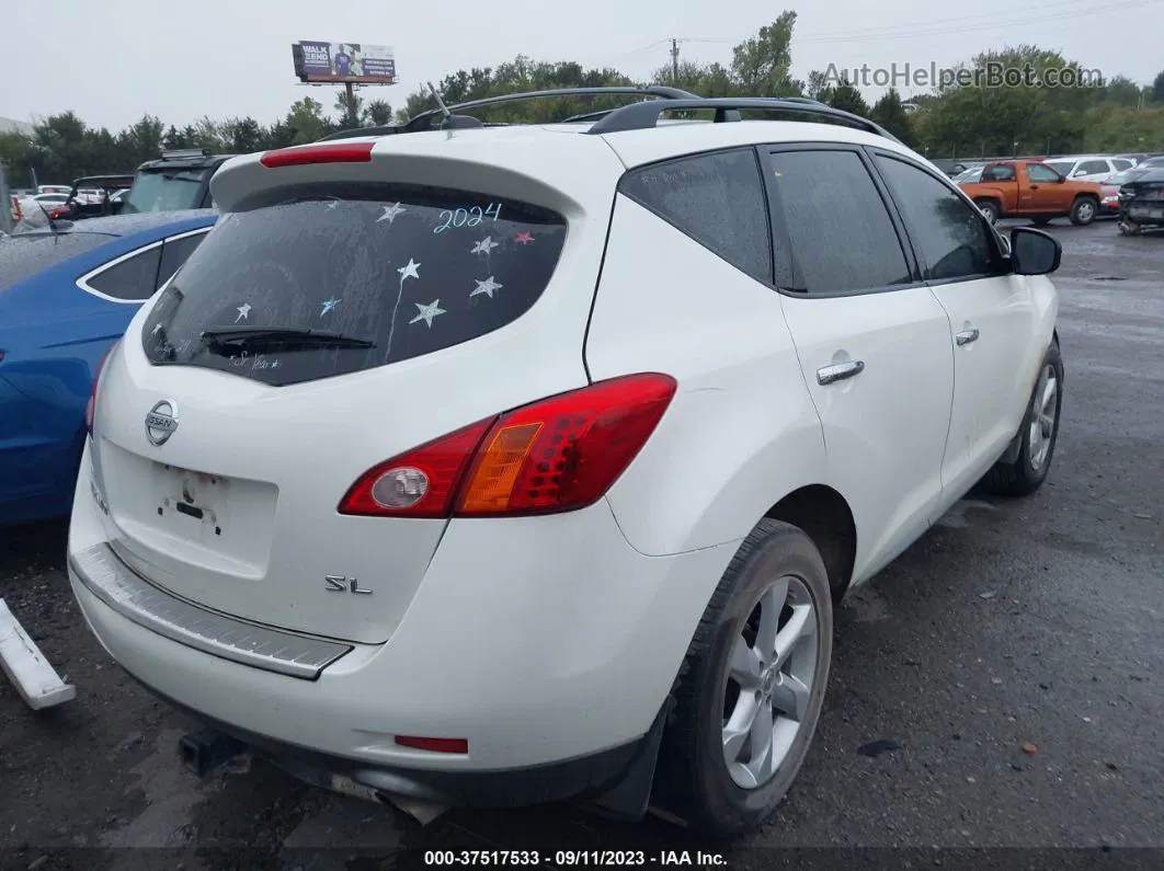 2010 Nissan Murano Sl White vin: JN8AZ1MU8AW014079