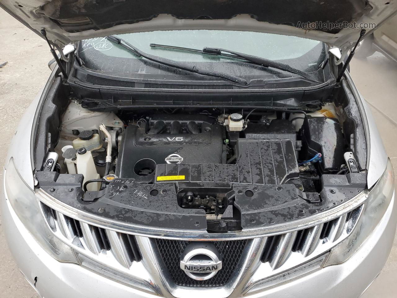 2010 Nissan Murano S Silver vin: JN8AZ1MU9AW005455