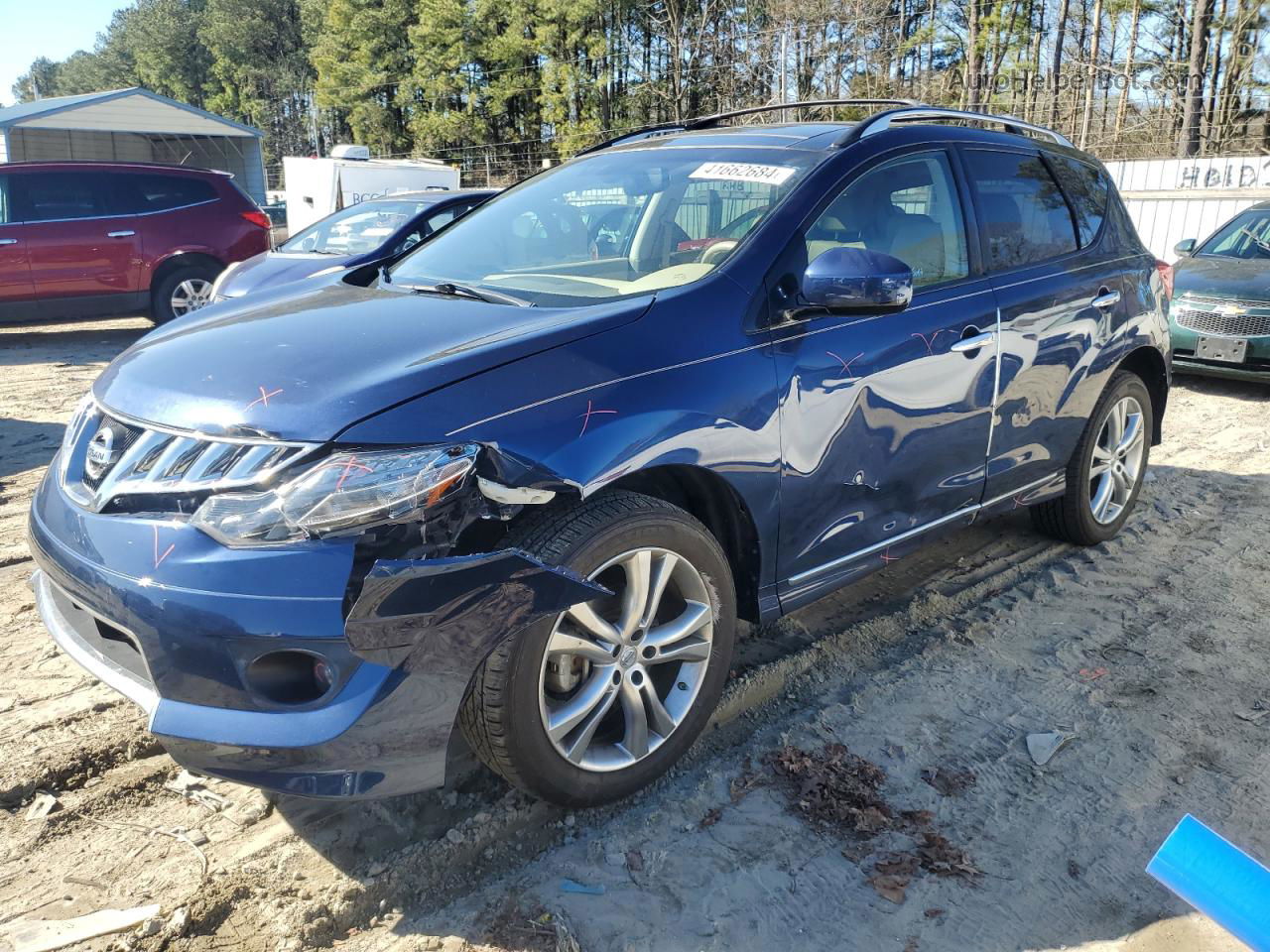 2010 Nissan Murano S Синий vin: JN8AZ1MU9AW007268