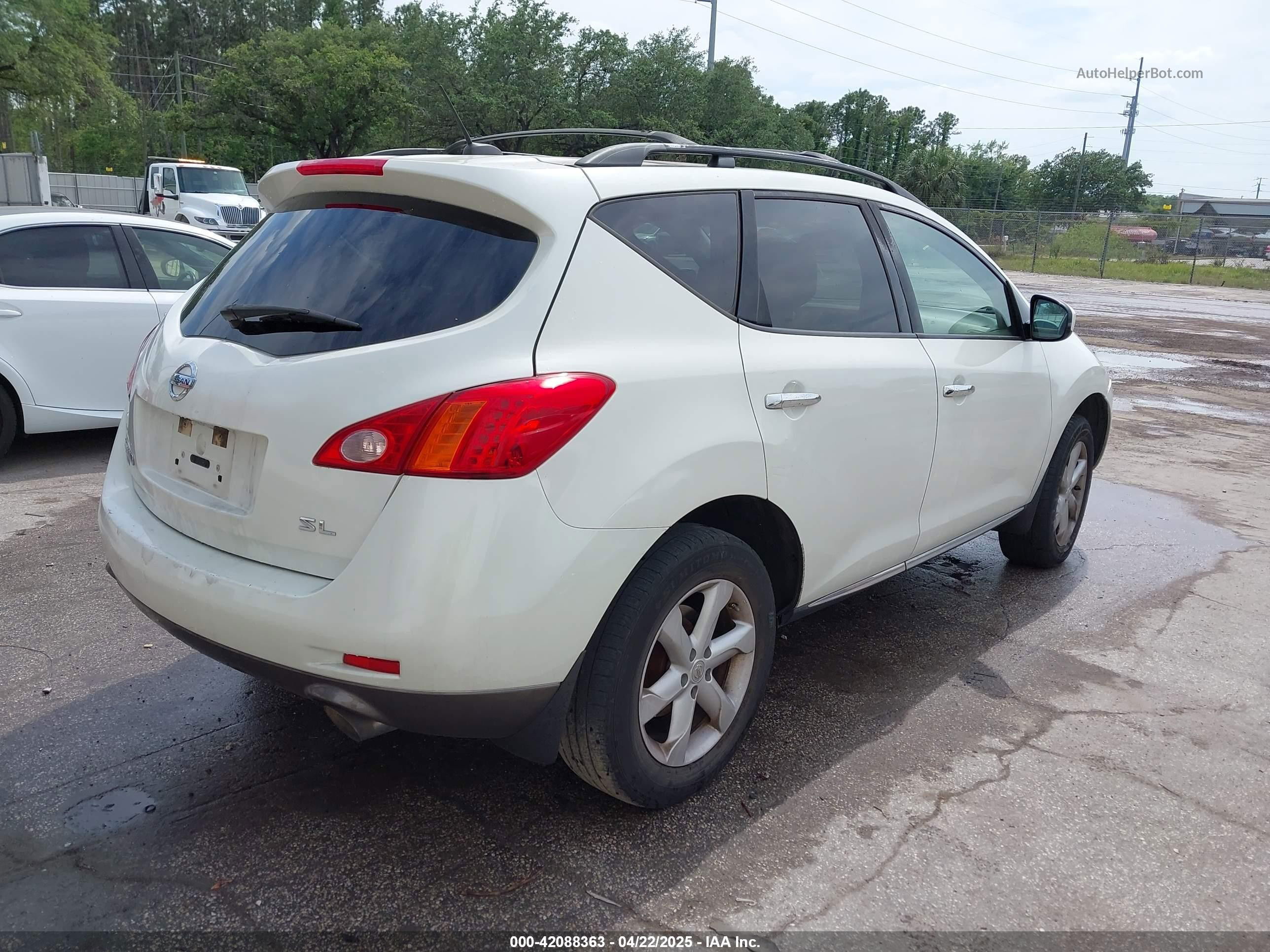 2010 Nissan Murano Sl White vin: JN8AZ1MU9AW009571