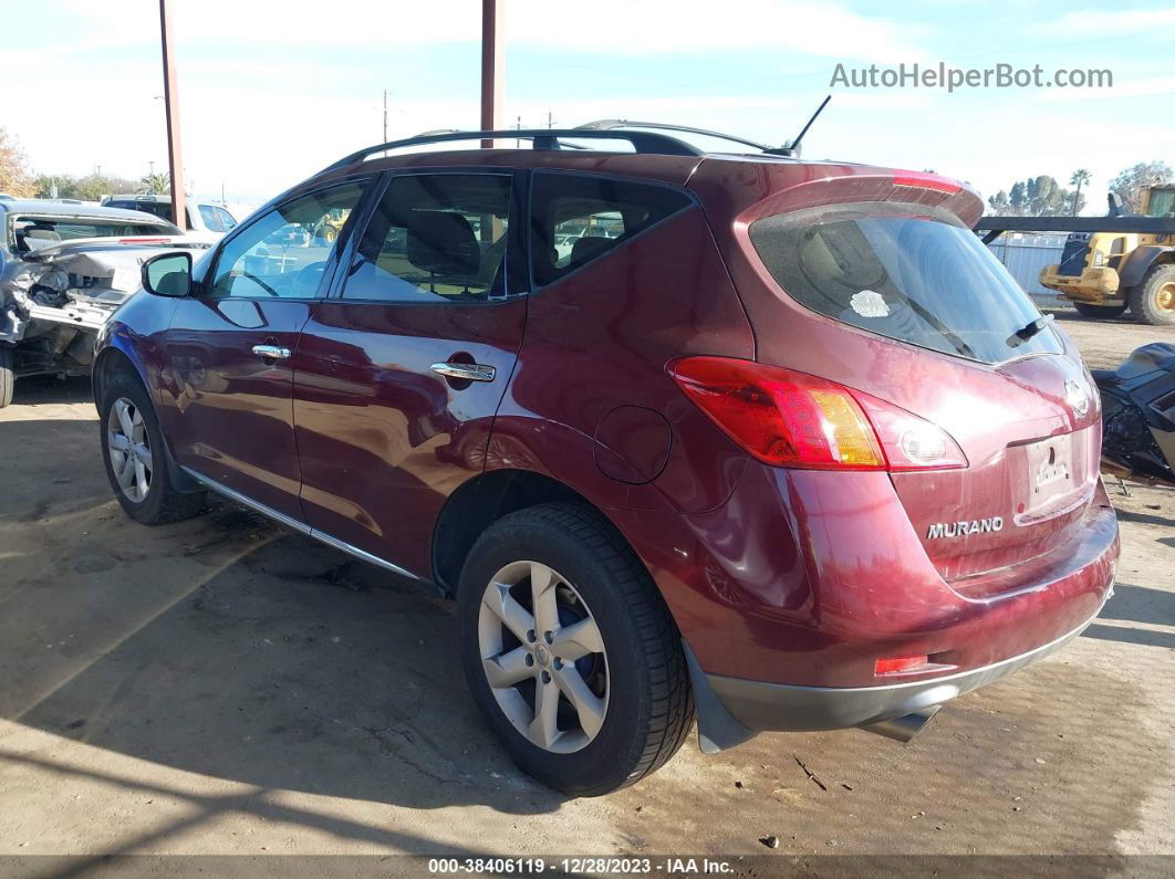 2010 Nissan Murano Sl Burgundy vin: JN8AZ1MU9AW010333