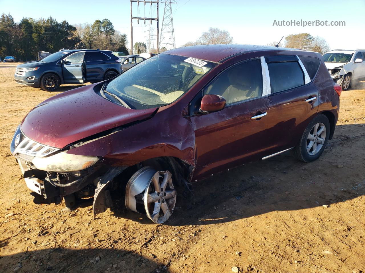 2010 Nissan Murano S Maroon vin: JN8AZ1MUXAW002676