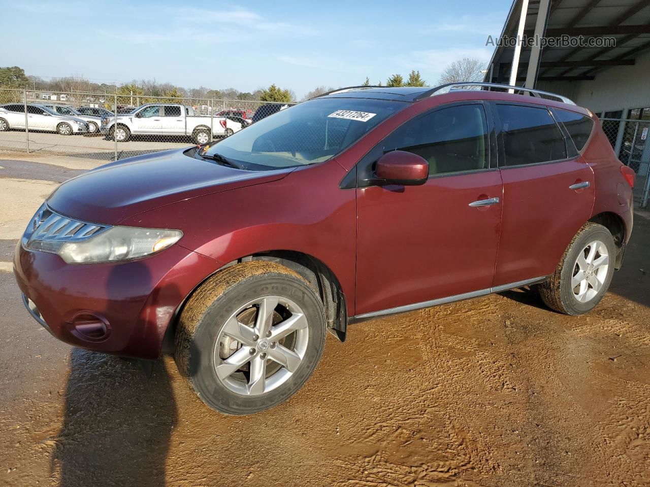 2010 Nissan Murano S Maroon vin: JN8AZ1MUXAW017369